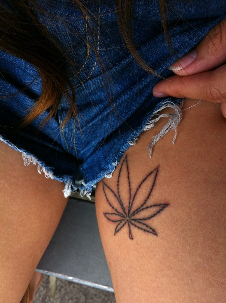 one love weed tattoos